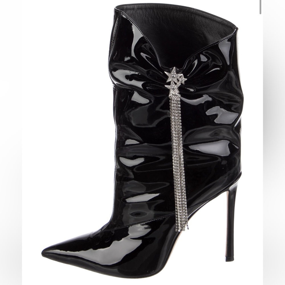 Jimmy Choo Oriel 110 Patent Leather Ankle Booties